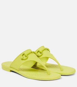 Gucci Horsebit Thong Green Sandals NWT SIZE 36